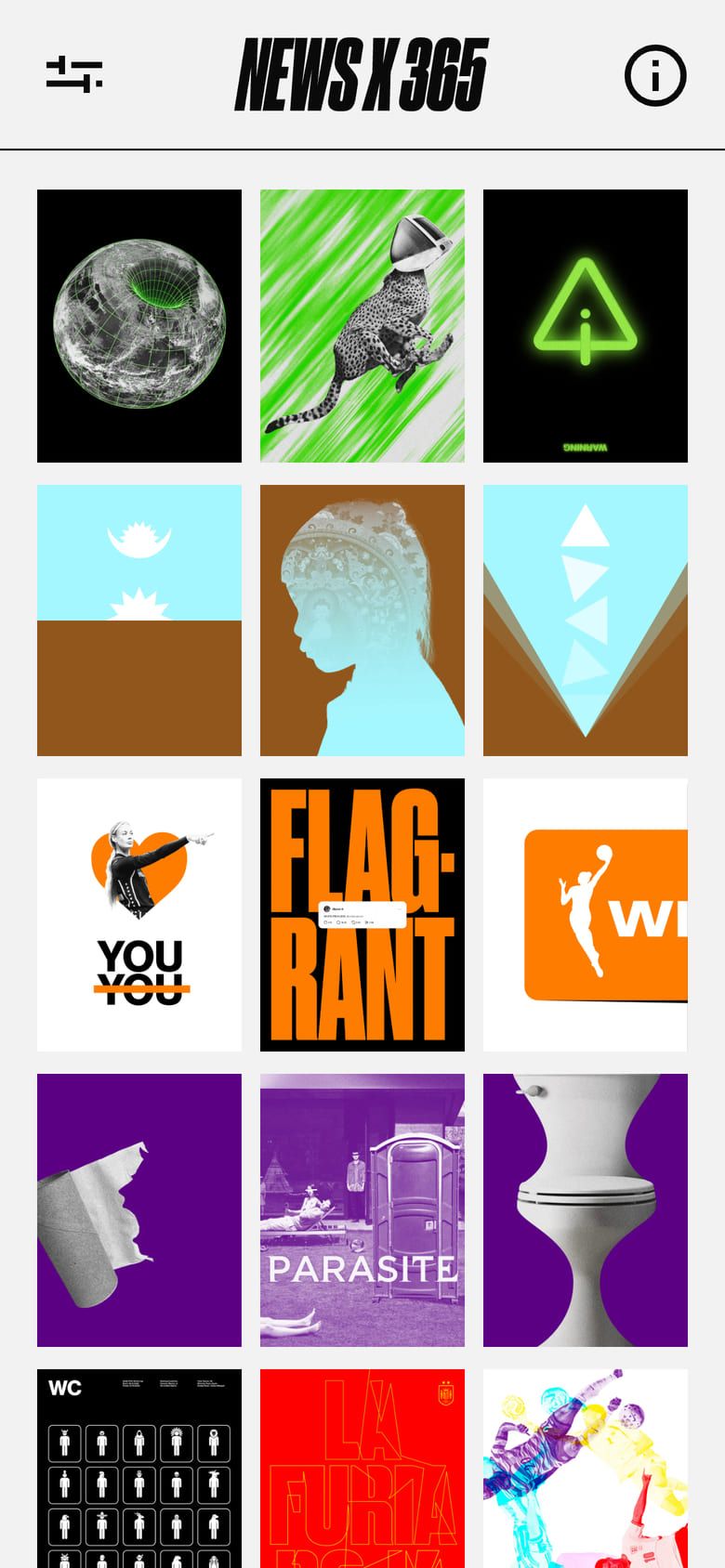The poster wall on a phone.