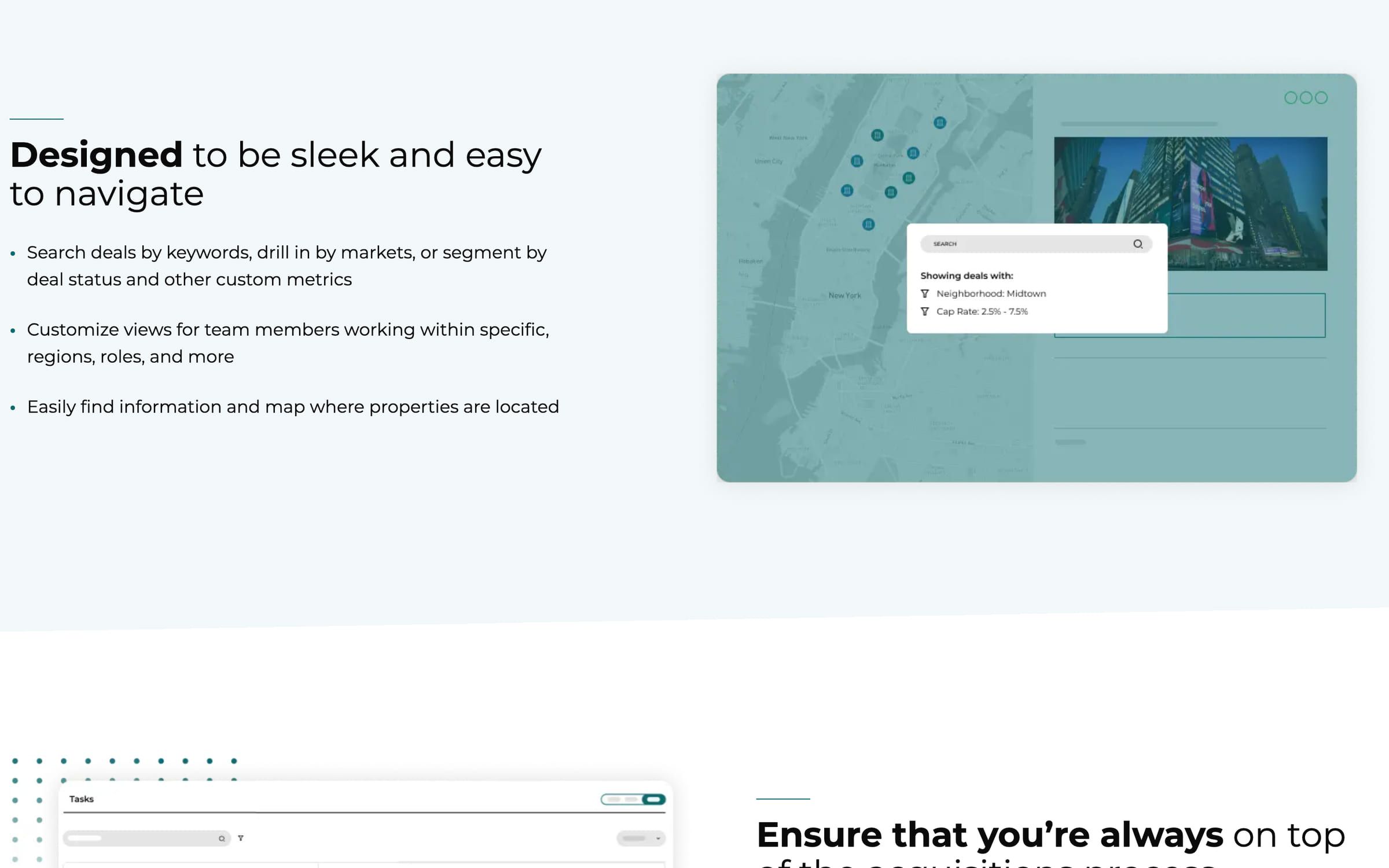 The map and search module.